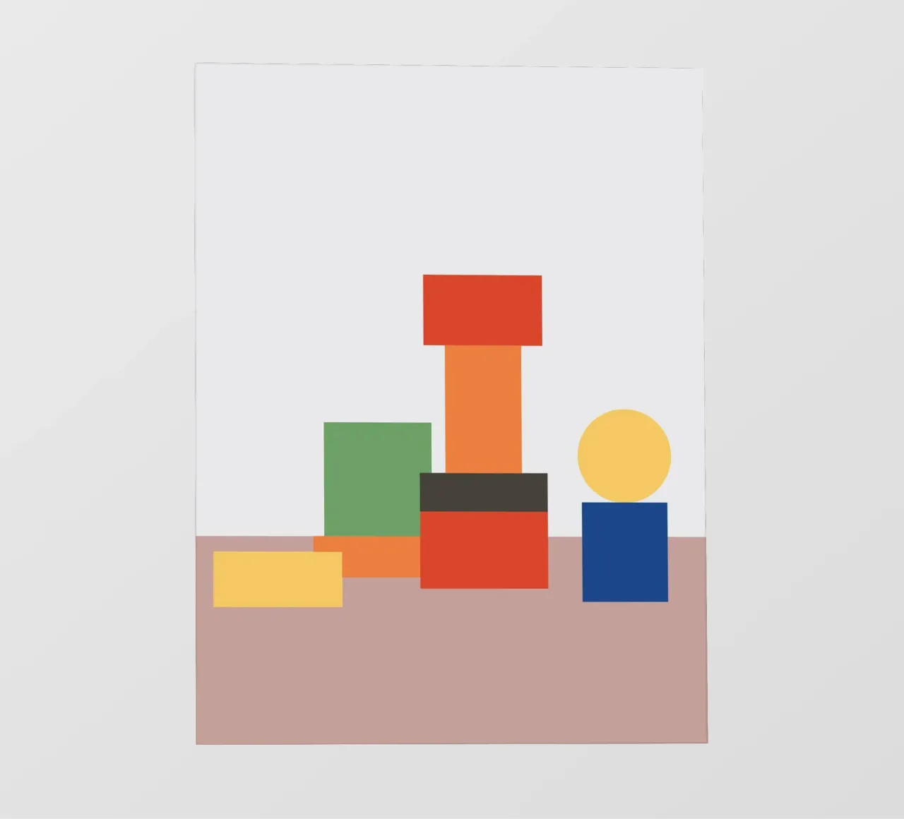 Geometric Stack Block backlit film by galihstudio