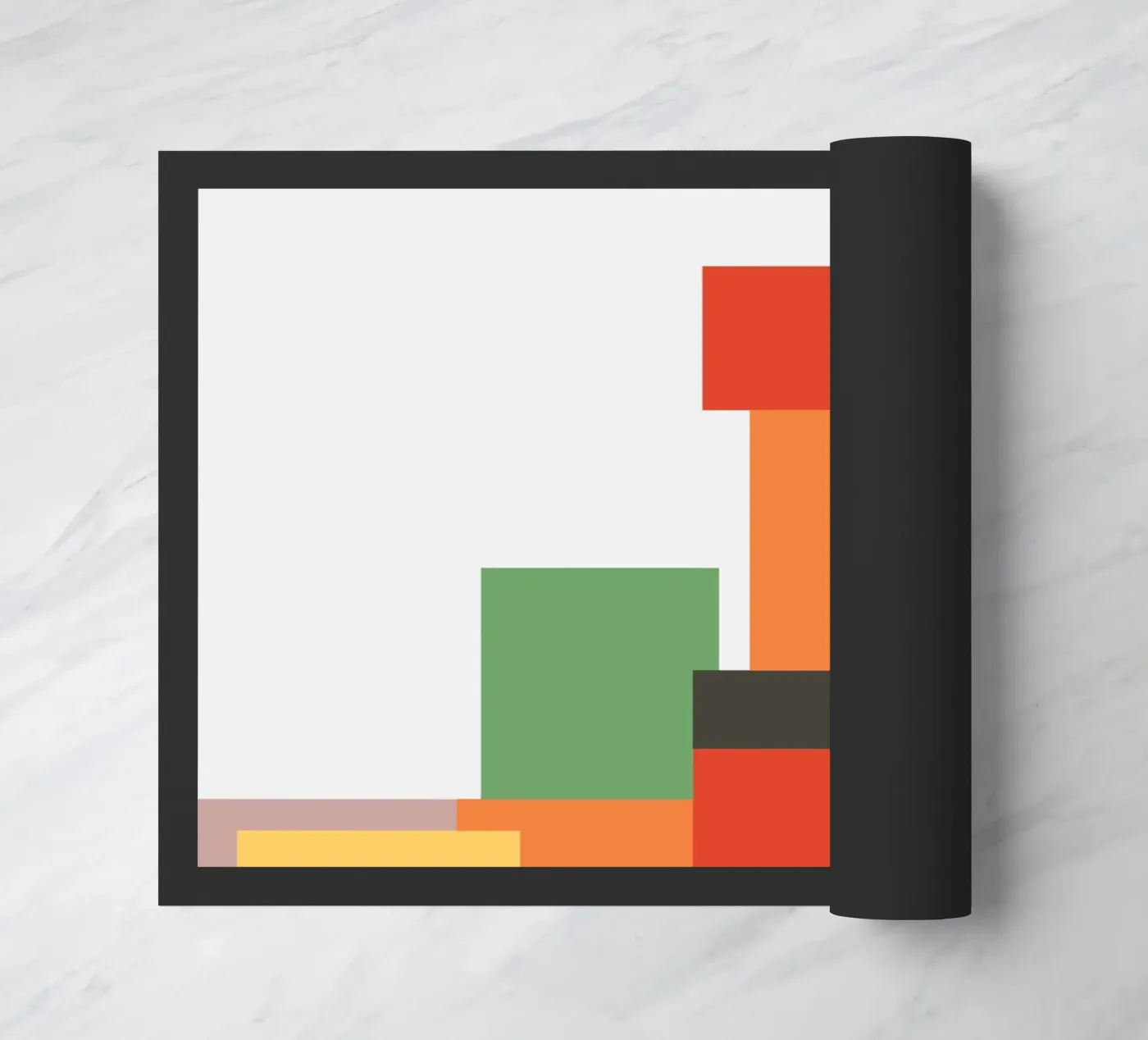 Geometrisch stapelblok deurmat van galihstudio