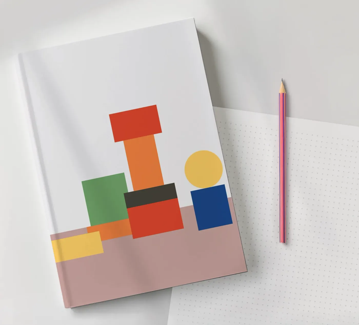 Blocco geometrico impilato quaderno da galihstudio