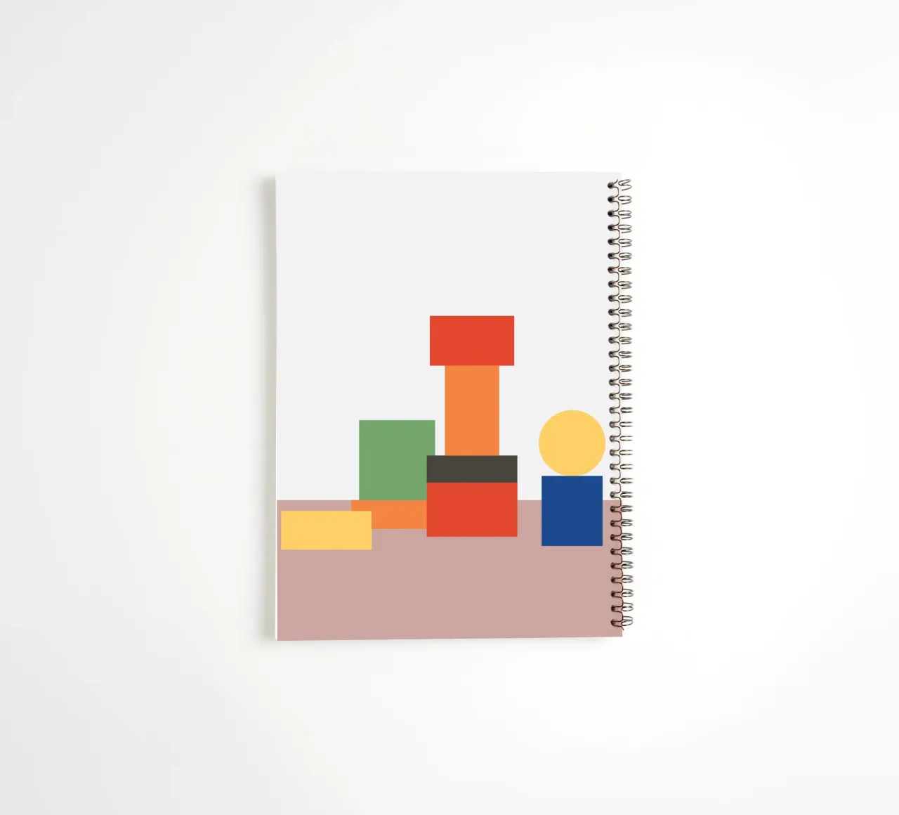 Geometric Stack Block spiral notebook by galihstudio
