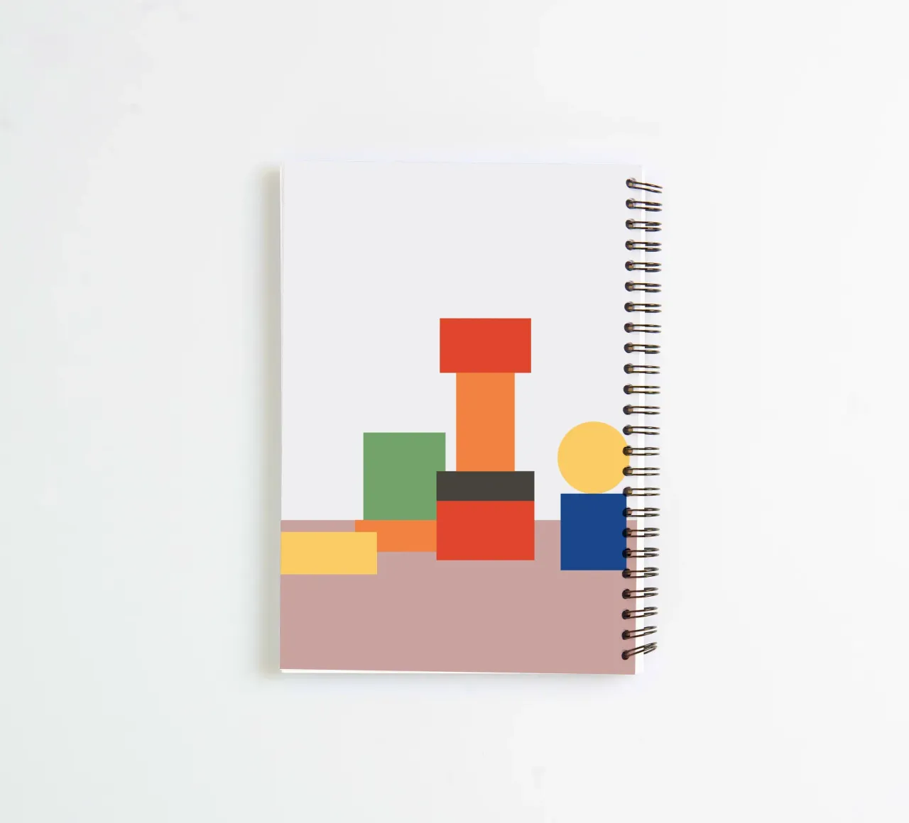 Geometric Stack Block spiral notebook by galihstudio