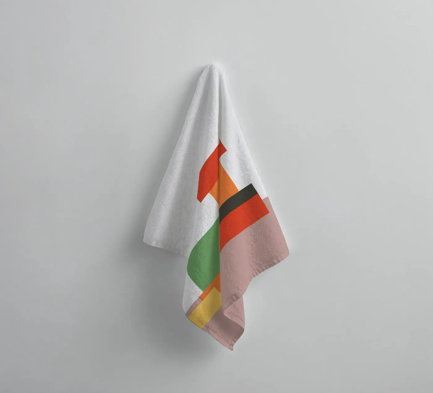 Geometrisch stapelblok badhanddoek van galihstudio