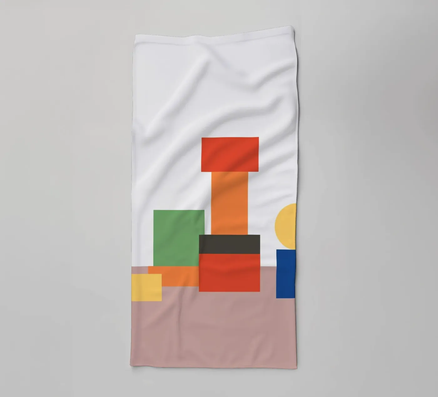 Geometrisch stapelblok badhanddoek van galihstudio