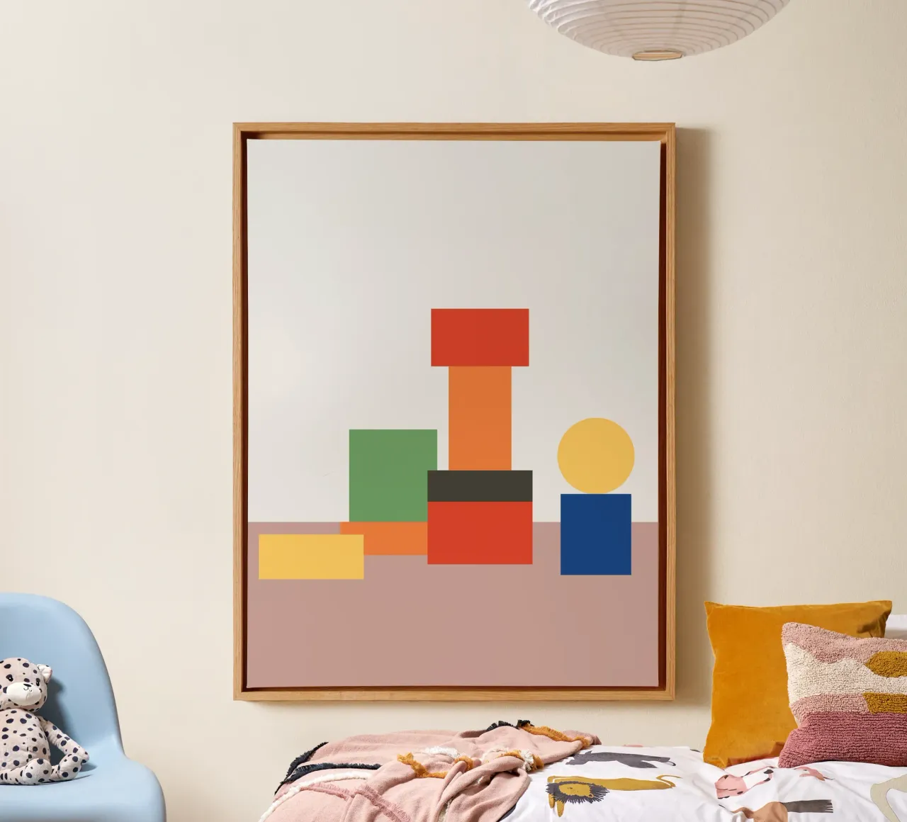 Geometrisch stapelblok canvas van galihstudio