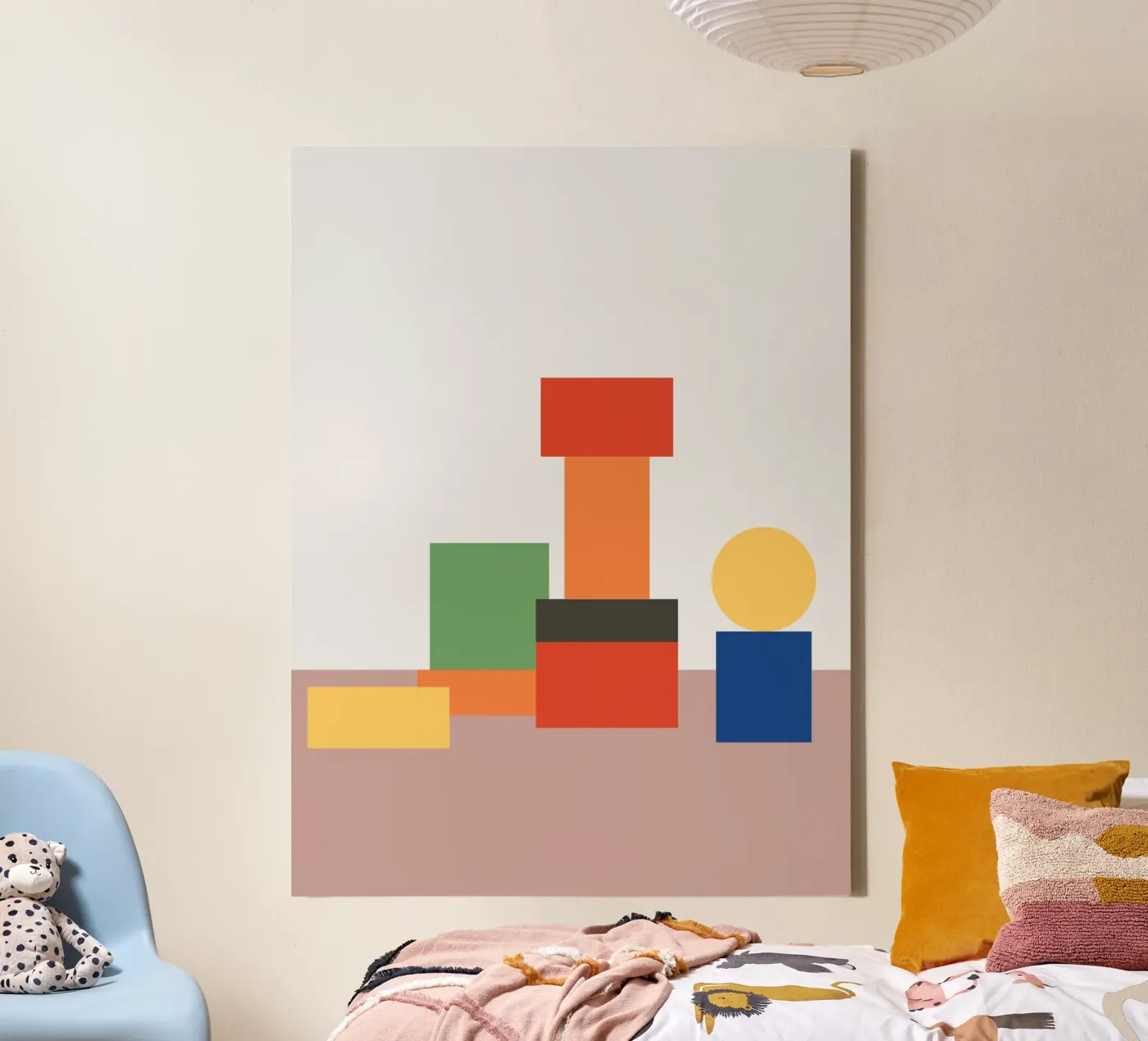 Geometric Stack Block toile de galihstudio