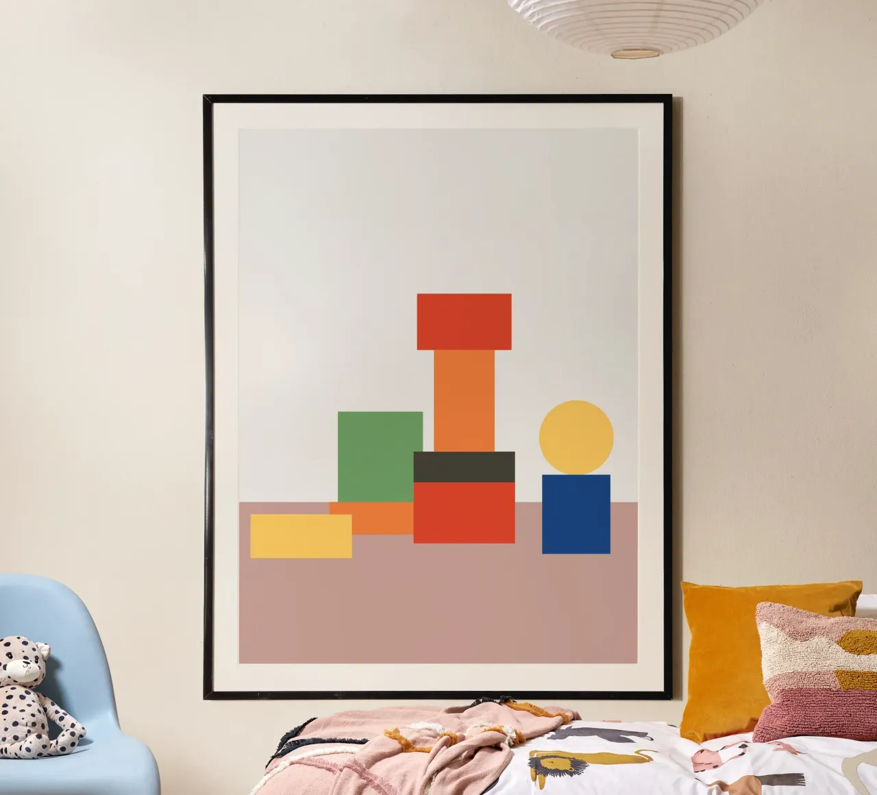 Geometric Stack Block poster by galihstudio