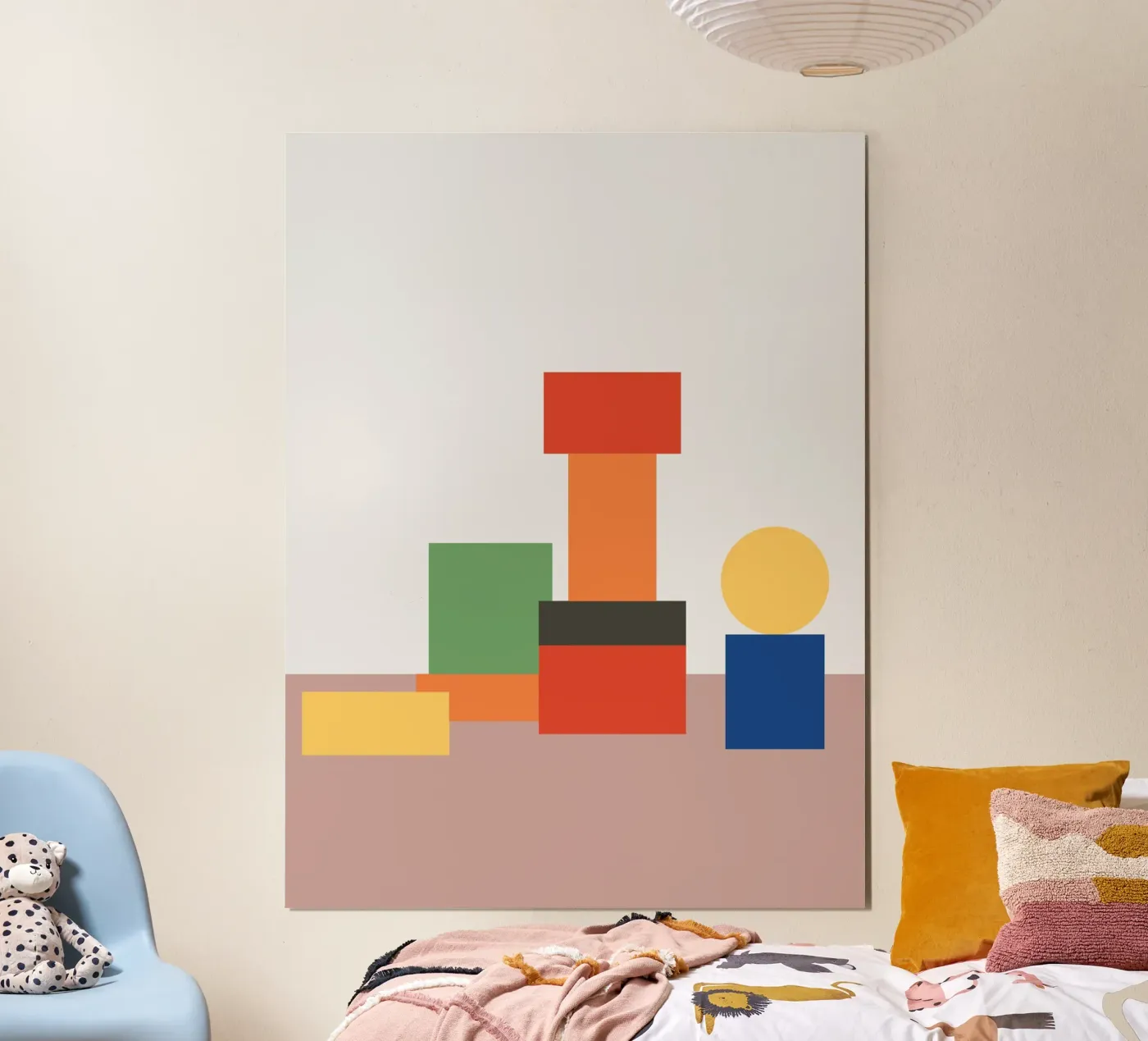 Geometric Stack Block Poster von galihstudio