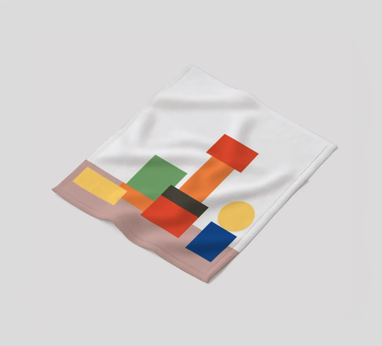 Geometrischer Stapelblock Fleecedecke von galihstudio
