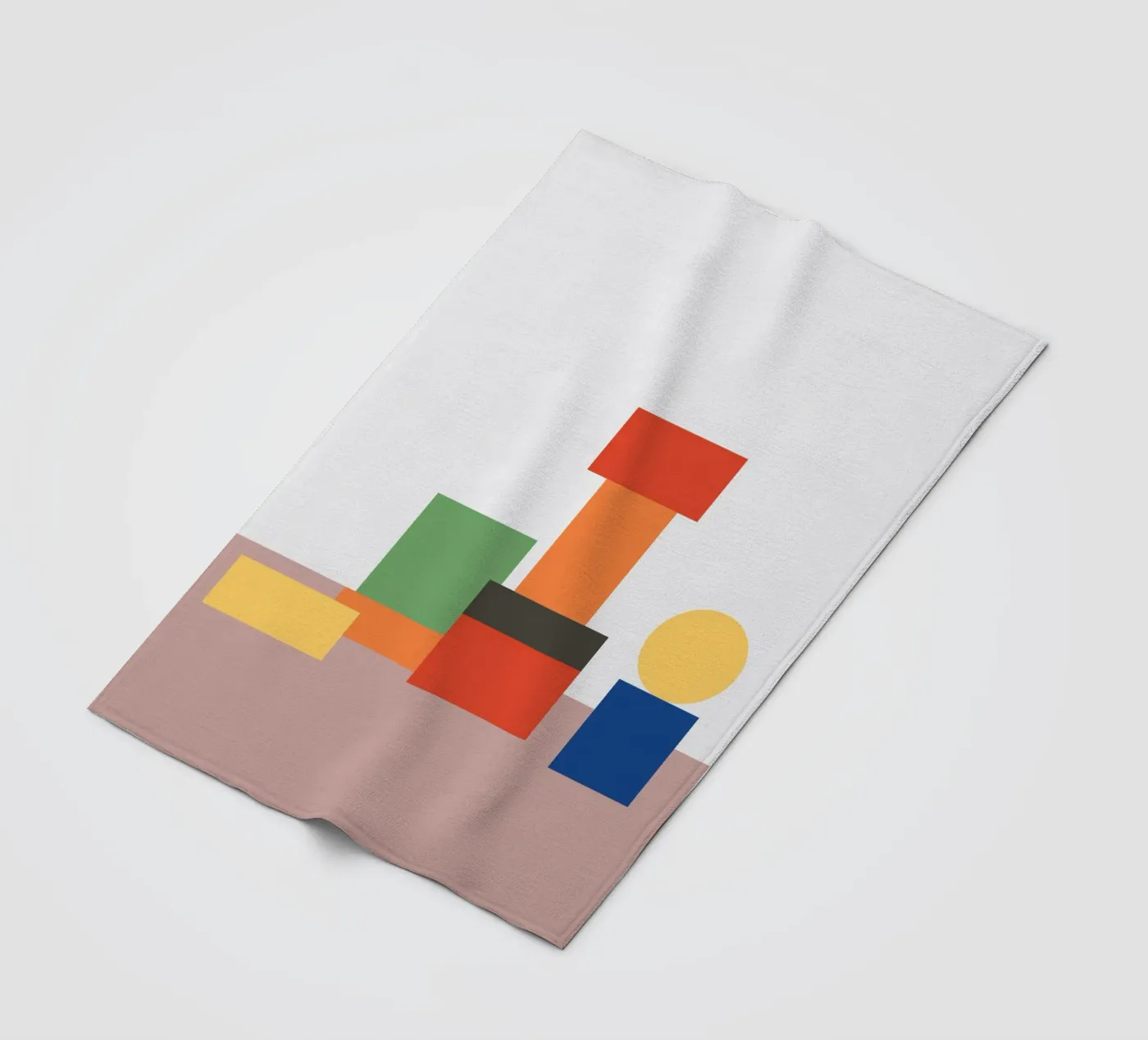 Geometrischer Stapelblock Fleecedecke von galihstudio