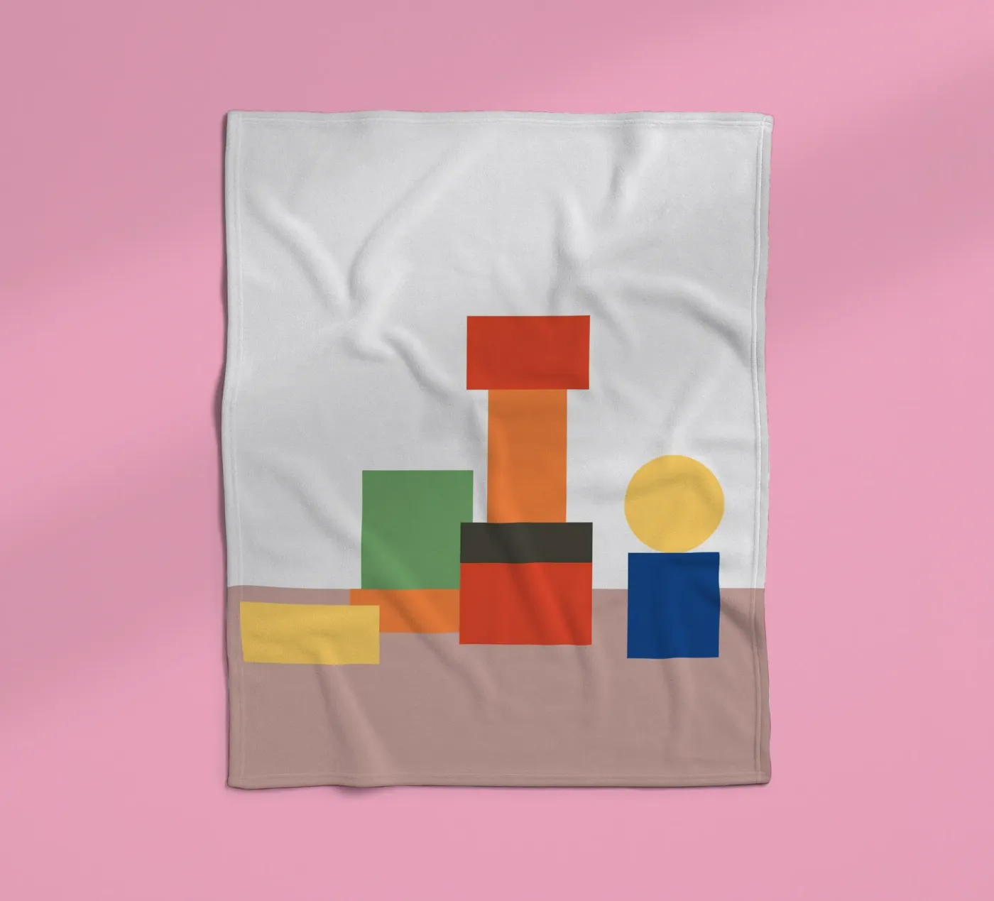 Geometric Stack Block Fleecedecke von galihstudio