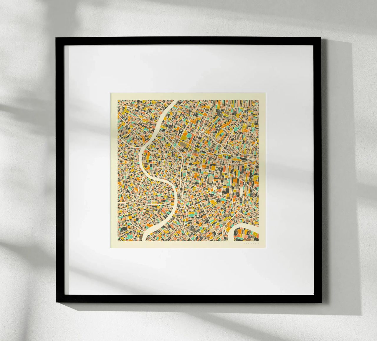 Bangkok Map poster de Jazzberry Blue