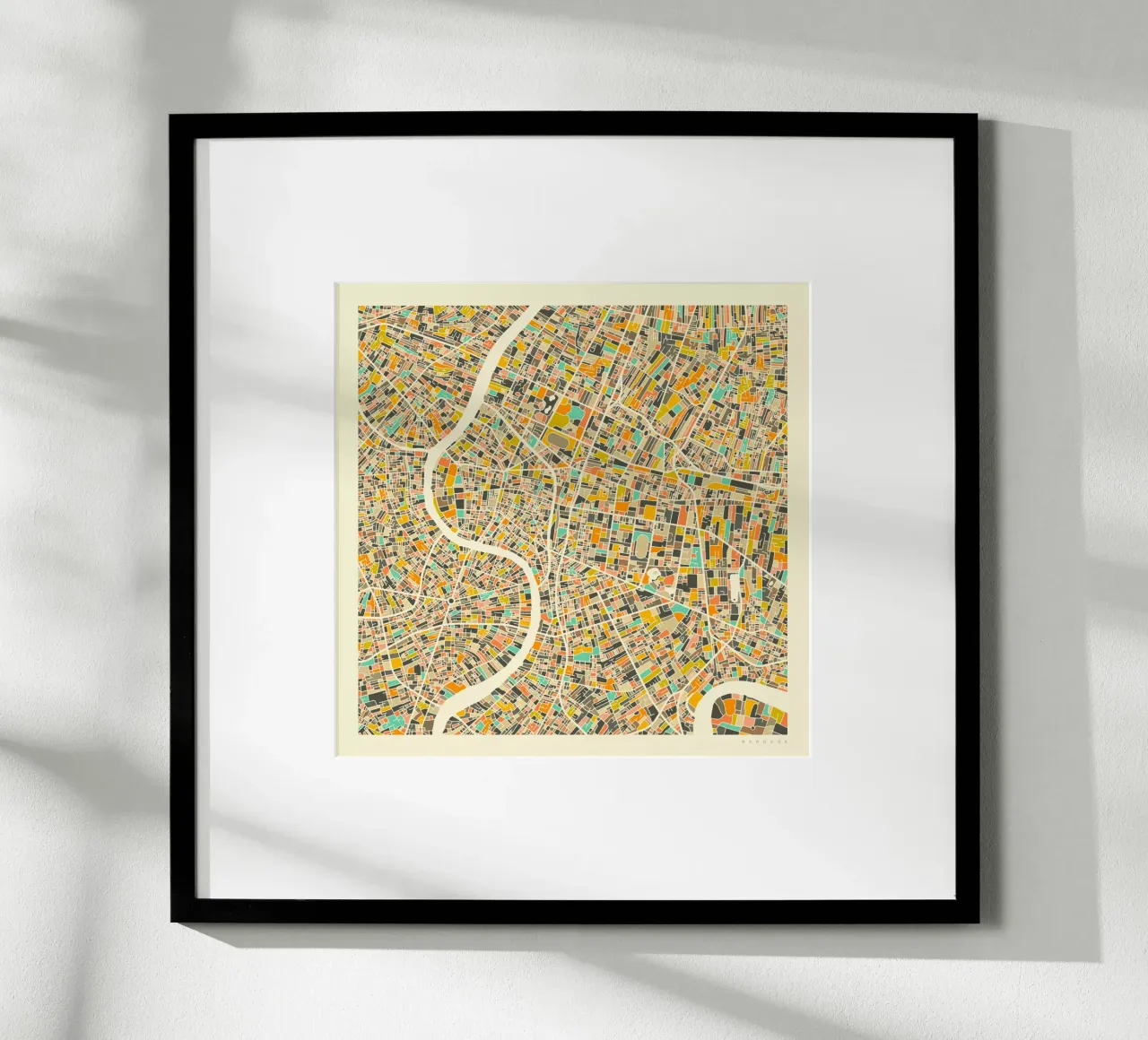 Bangkok Map poster da Jazzberry Blue