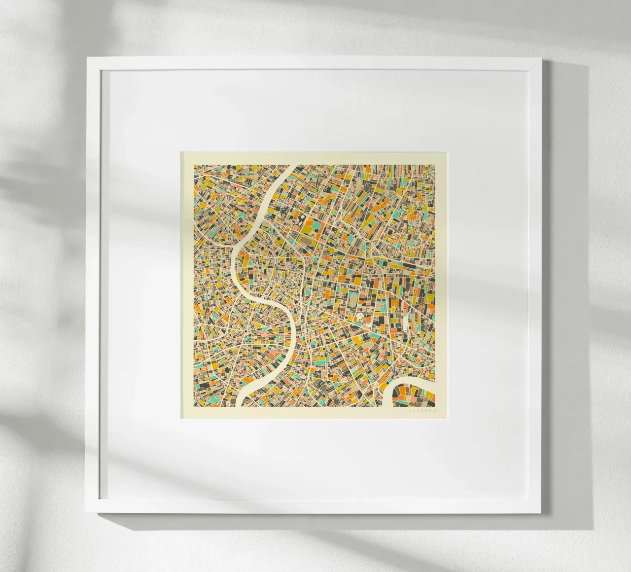 Bangkok Map carta hahnemühle da Jazzberry Blue