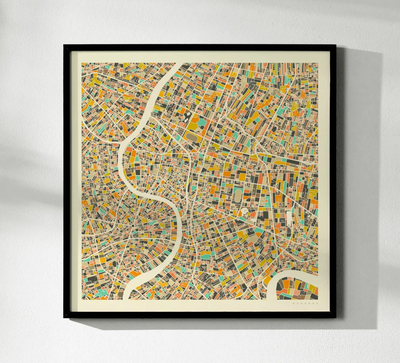 Bangkok Map poster de Jazzberry Blue