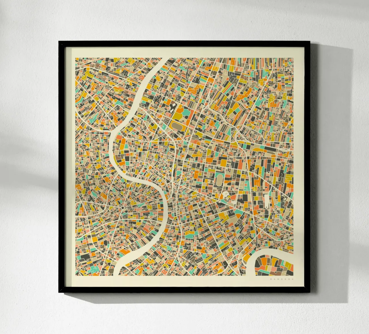 Bangkok Map poster da Jazzberry Blue