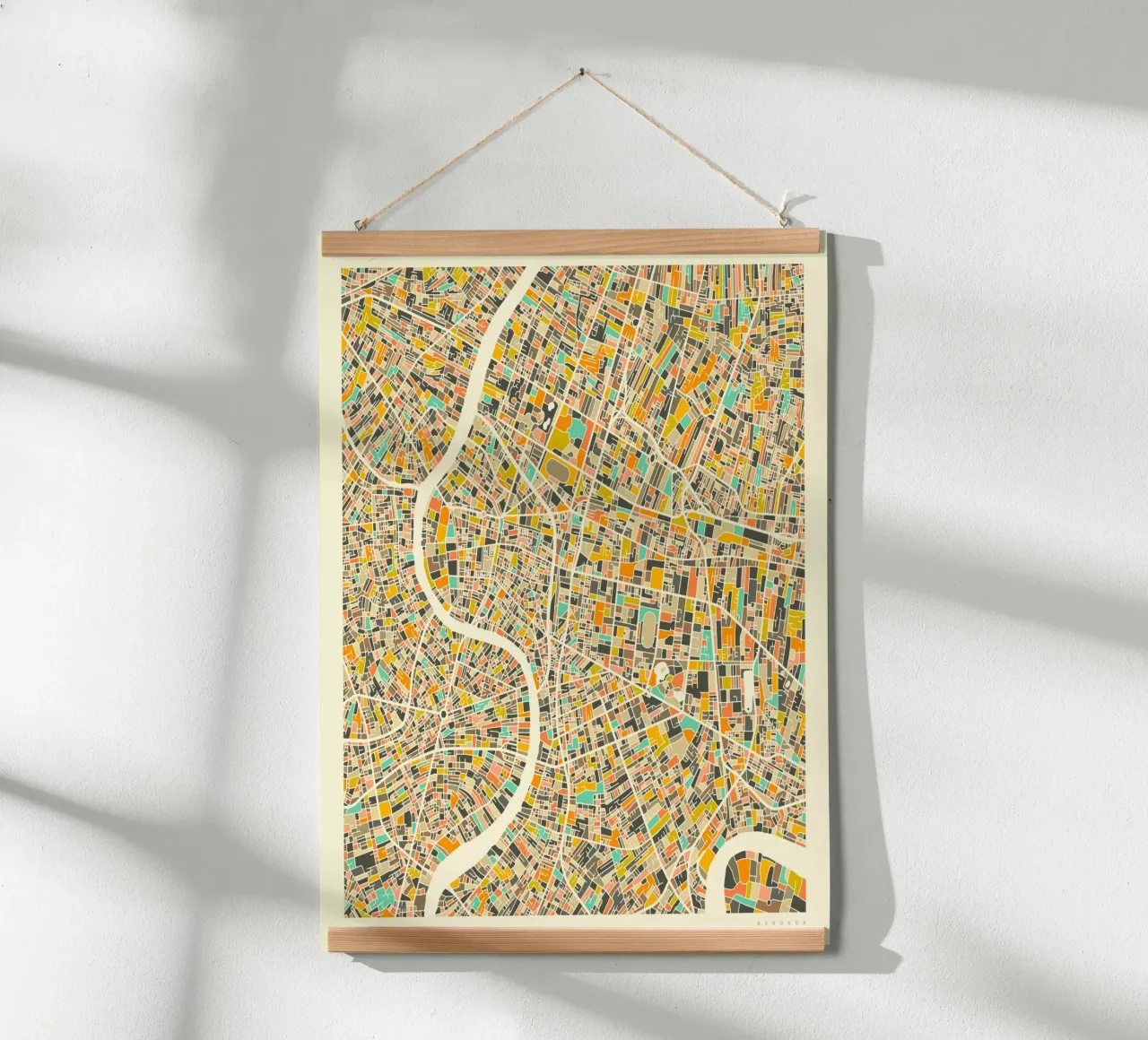 Bangkok Map carta hahnemühle da Jazzberry Blue