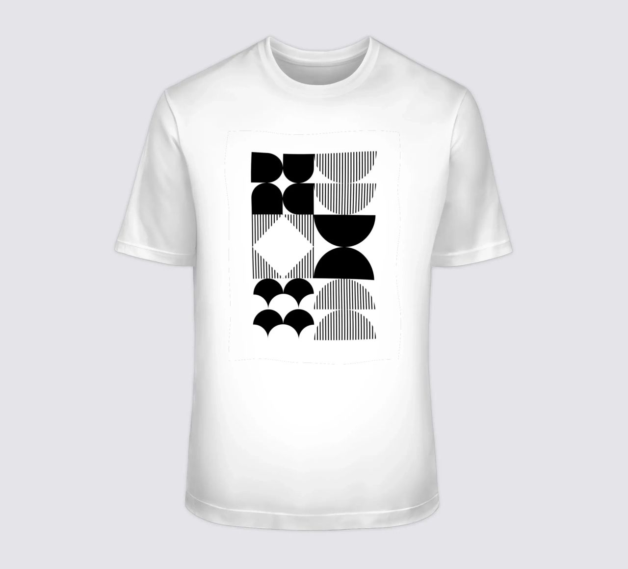 Minimal Geometrico in bianco e nero t-shirt da Studio Vibe
