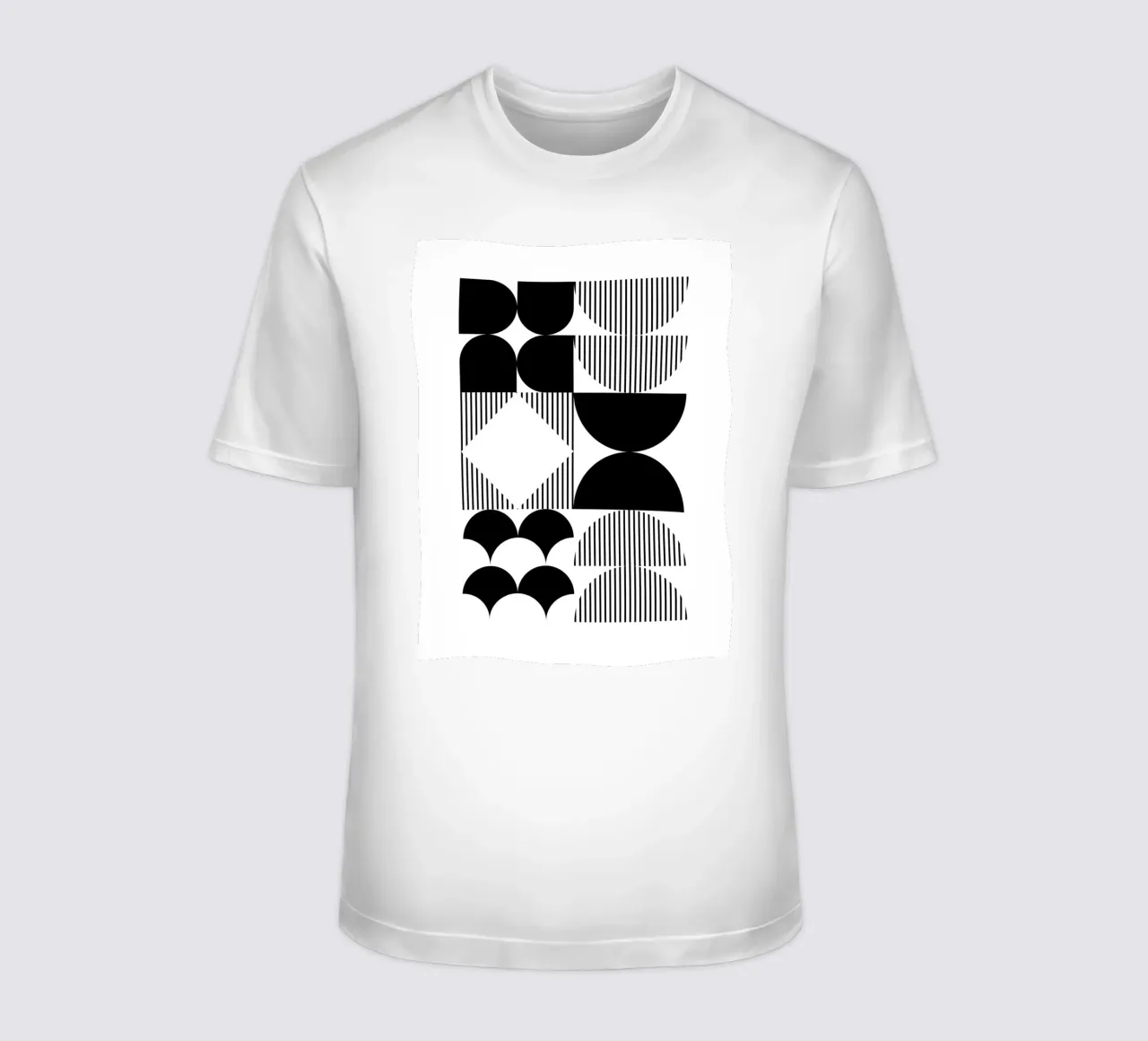 Minimal Geometrico in bianco e nero t-shirt da Studio Vibe
