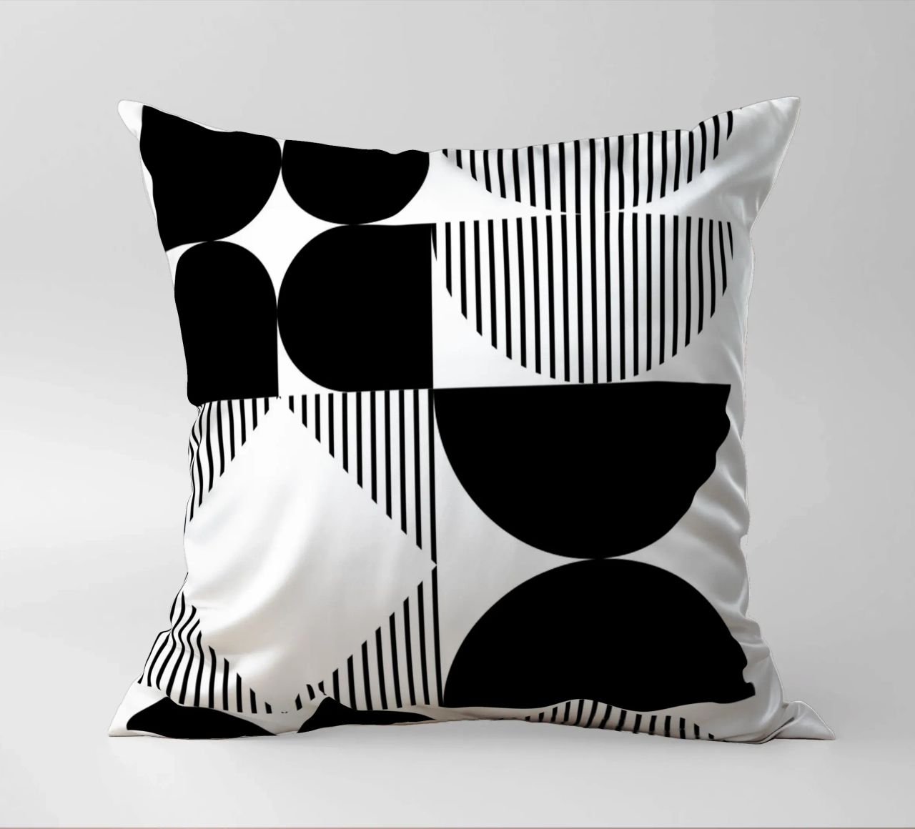 Minimal Geometrico in bianco e nero cuscino da Studio Vibe