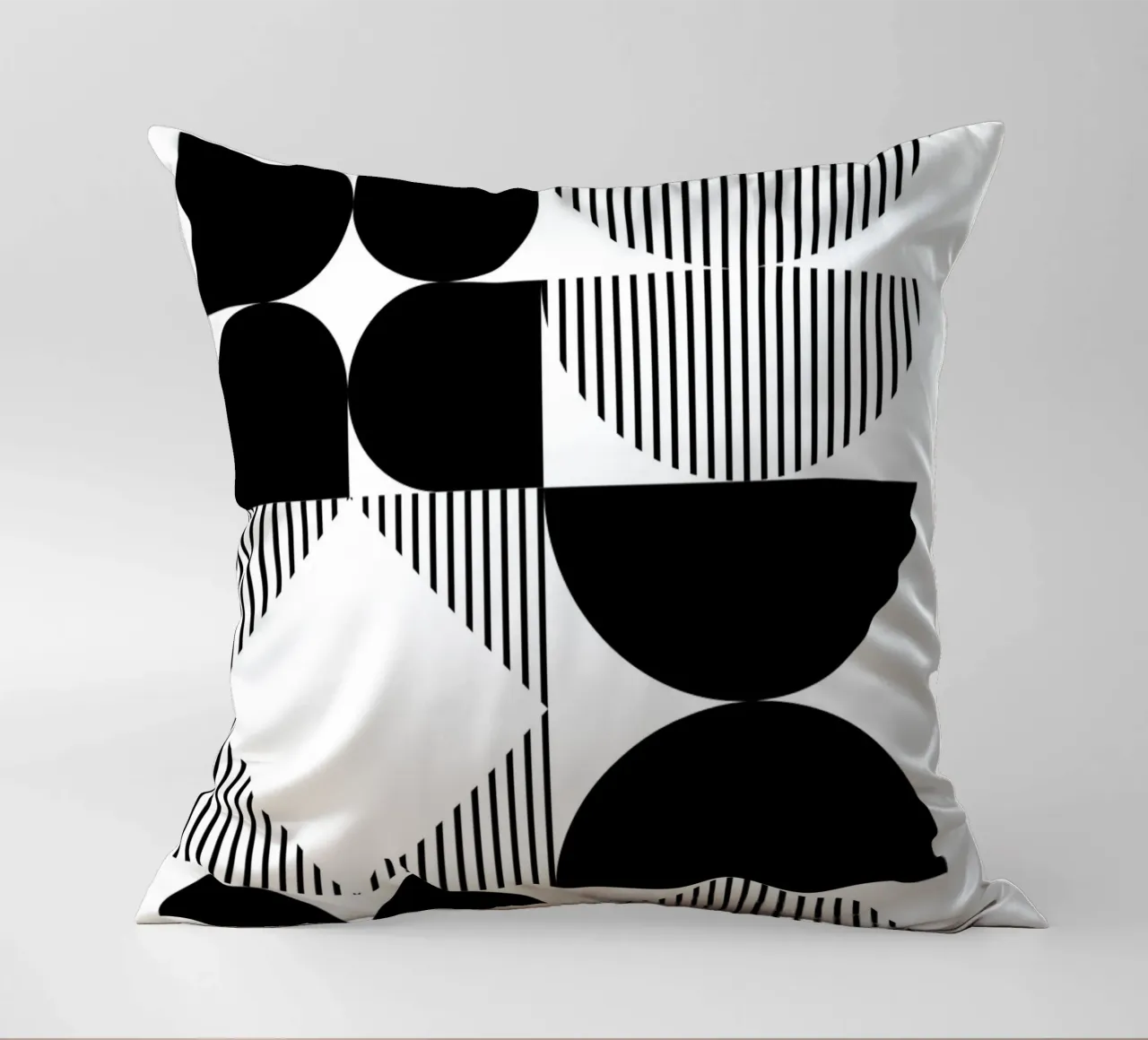 Minimal Geometric Blanco y Negro cojín de Studio Vibe