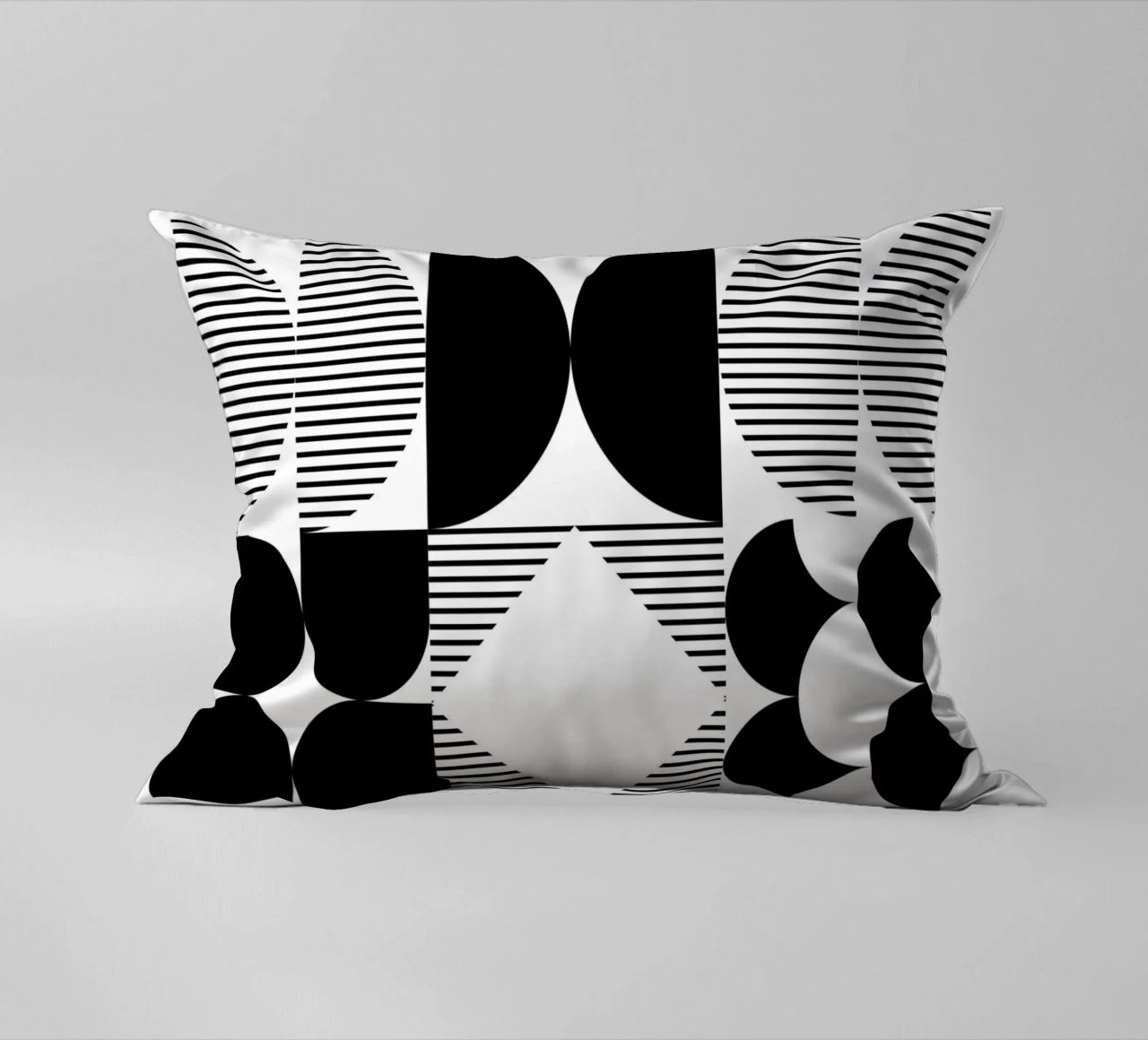 Minimal Geometrico in bianco e nero cuscino da Studio Vibe