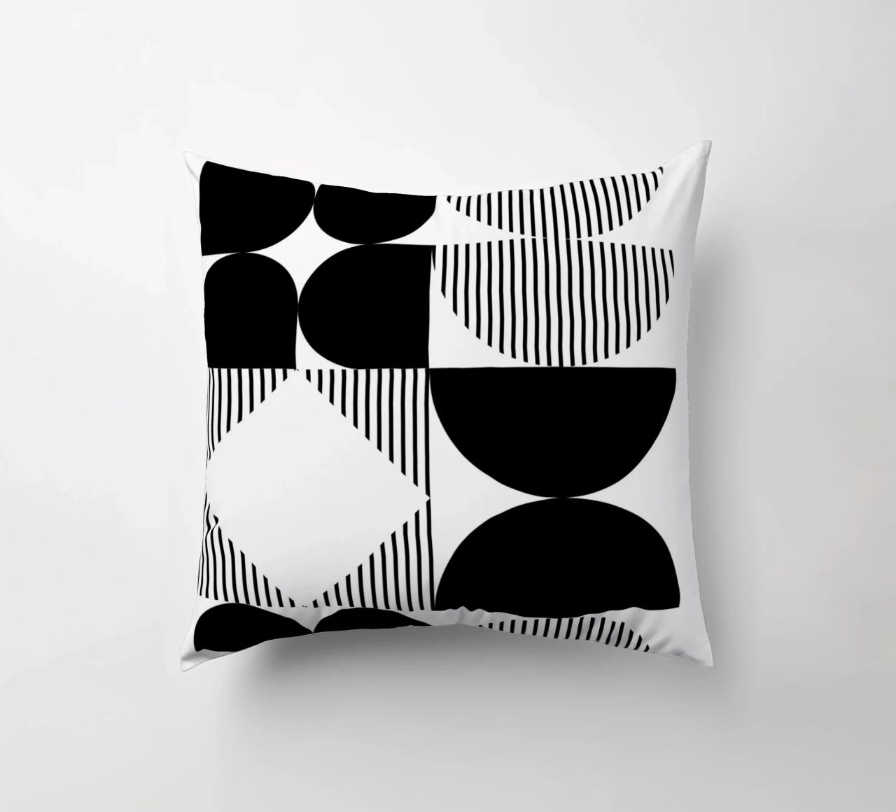 Minimal Geometrico in bianco e nero cuscino da Studio Vibe