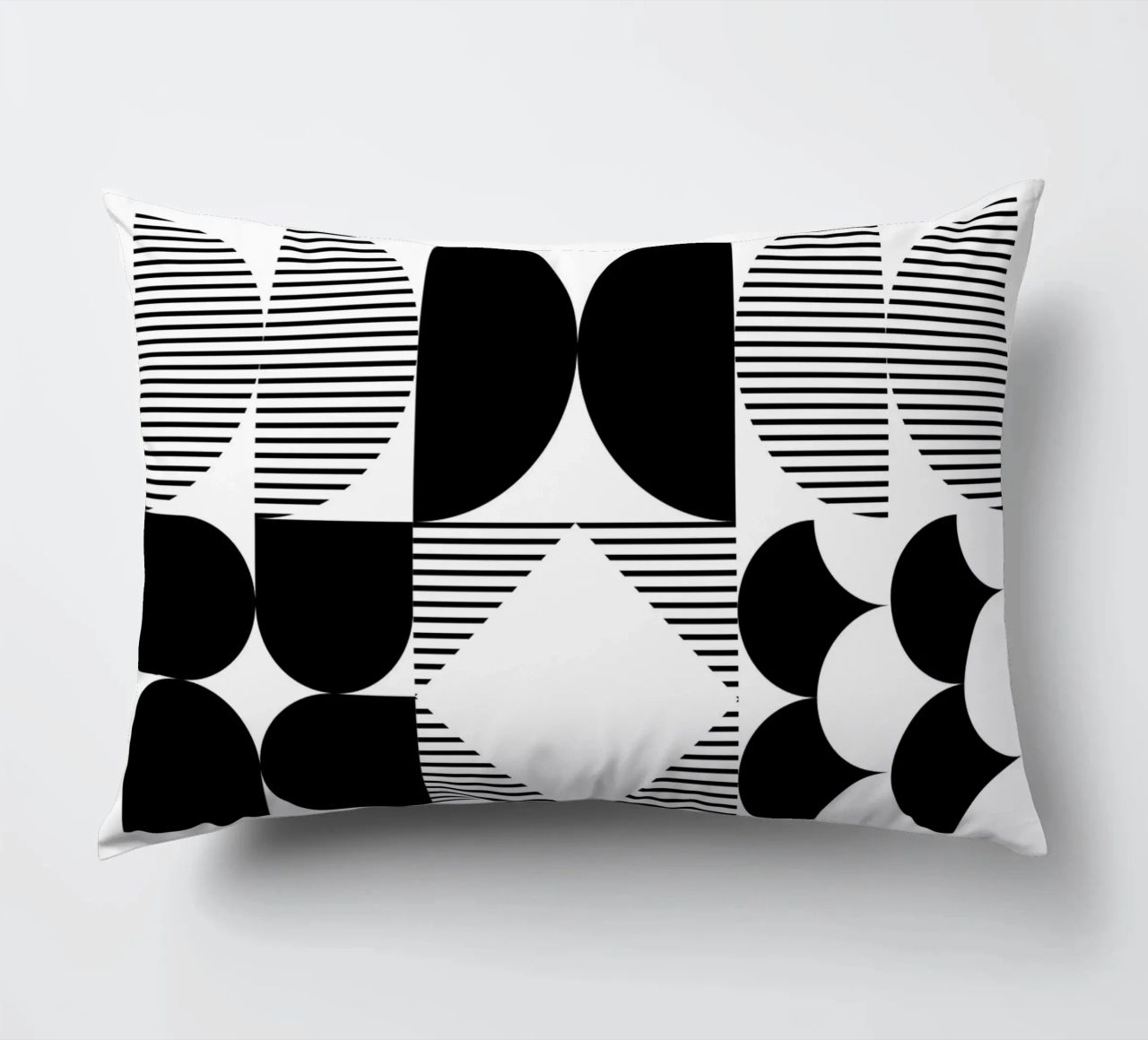 Minimal Geometrico in bianco e nero cuscino da Studio Vibe