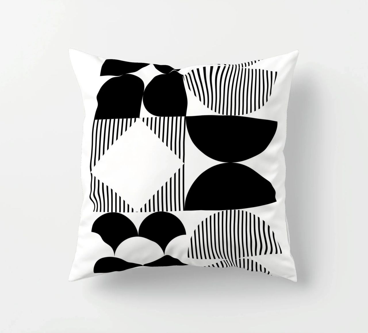 Minimal Geometrico in bianco e nero cuscino da Studio Vibe