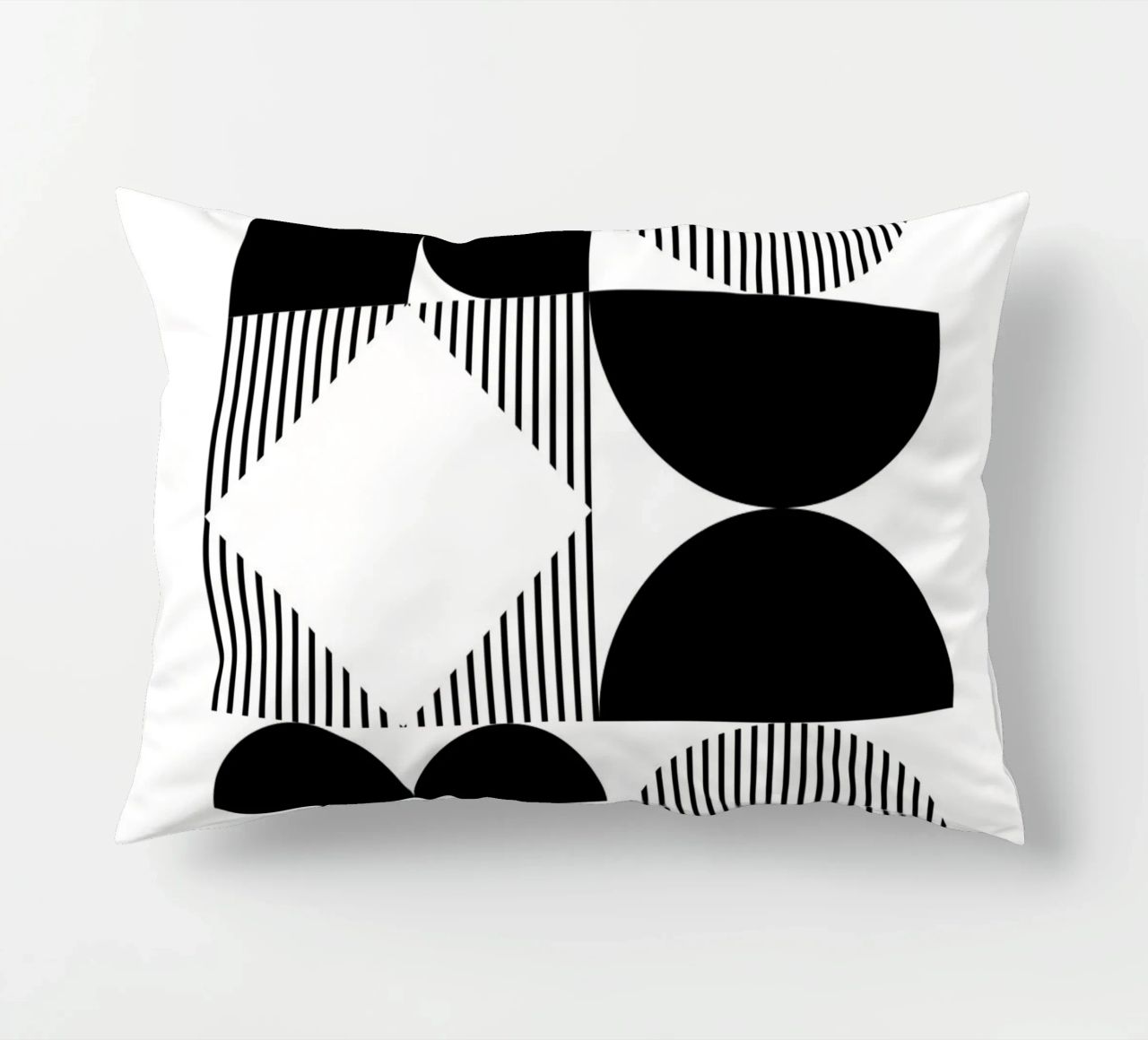 Minimal Geometrico in bianco e nero cuscino da Studio Vibe