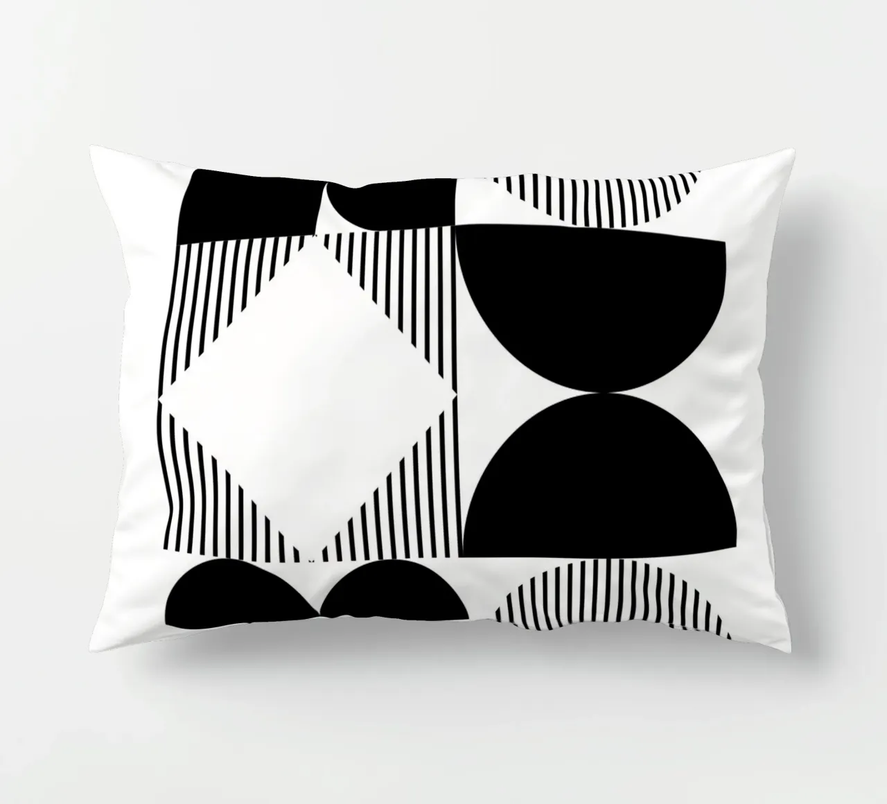 Minimal Geometric Blanco y Negro cojín de Studio Vibe
