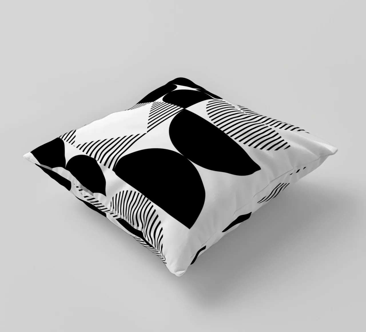 Minimal Geometric Blanco y Negro cojín de Studio Vibe