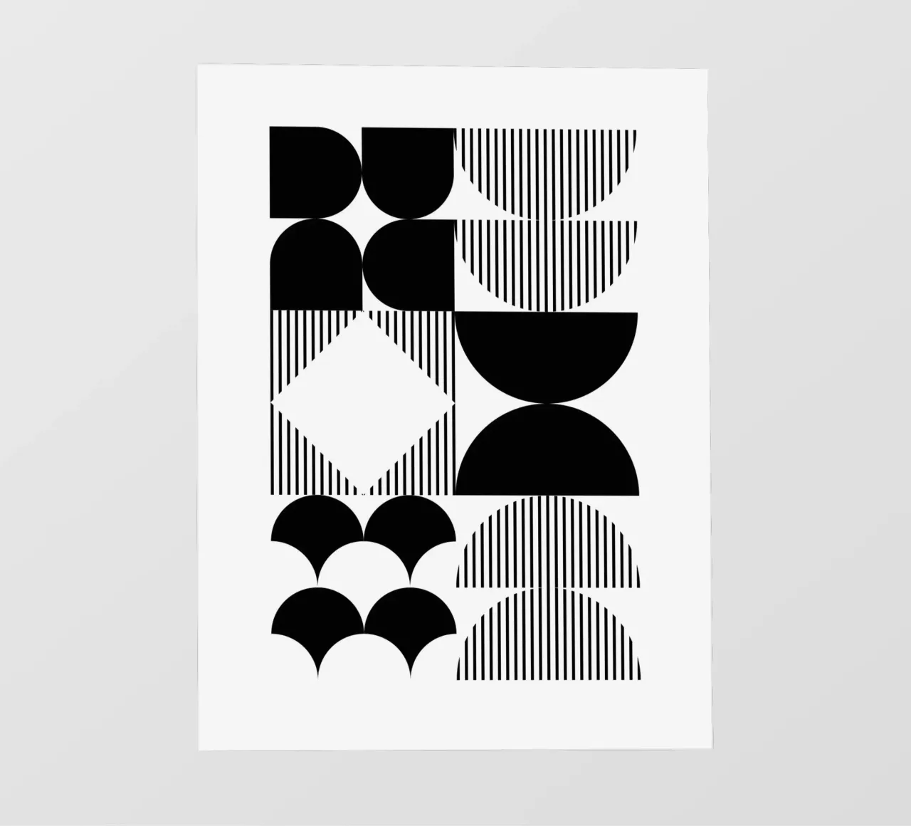 Minimal Geometrico in bianco e nero pellicola backlit da Studio Vibe