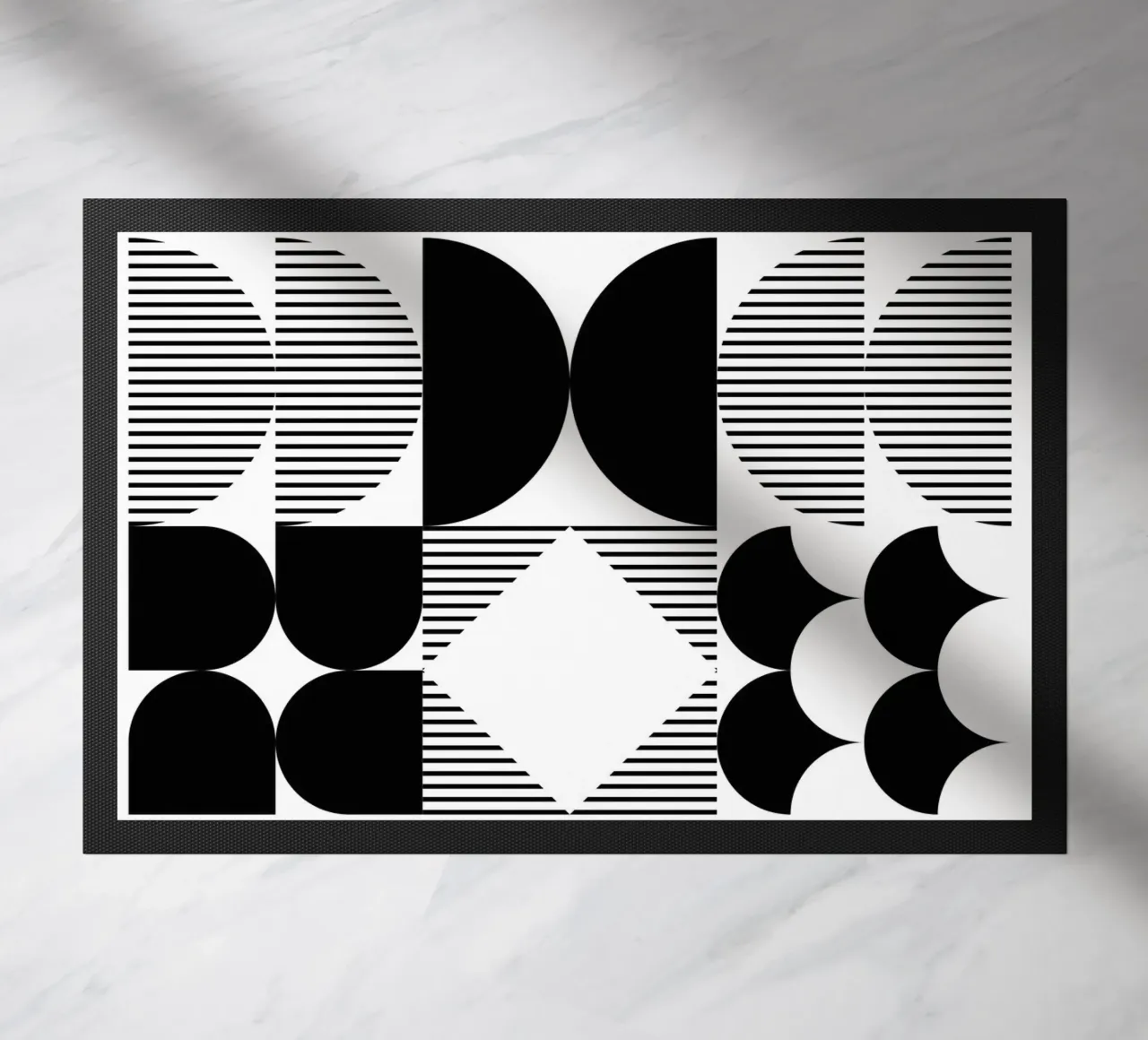 Minimal Geometrico in bianco e nero zerbino da Studio Vibe