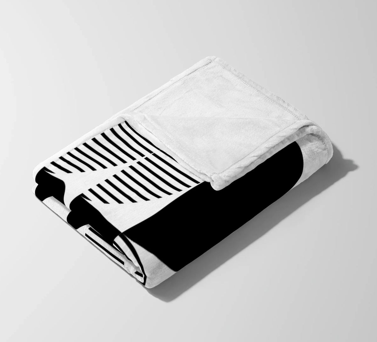 Minimal Geometrico in bianco e nero coperta in pile da Studio Vibe