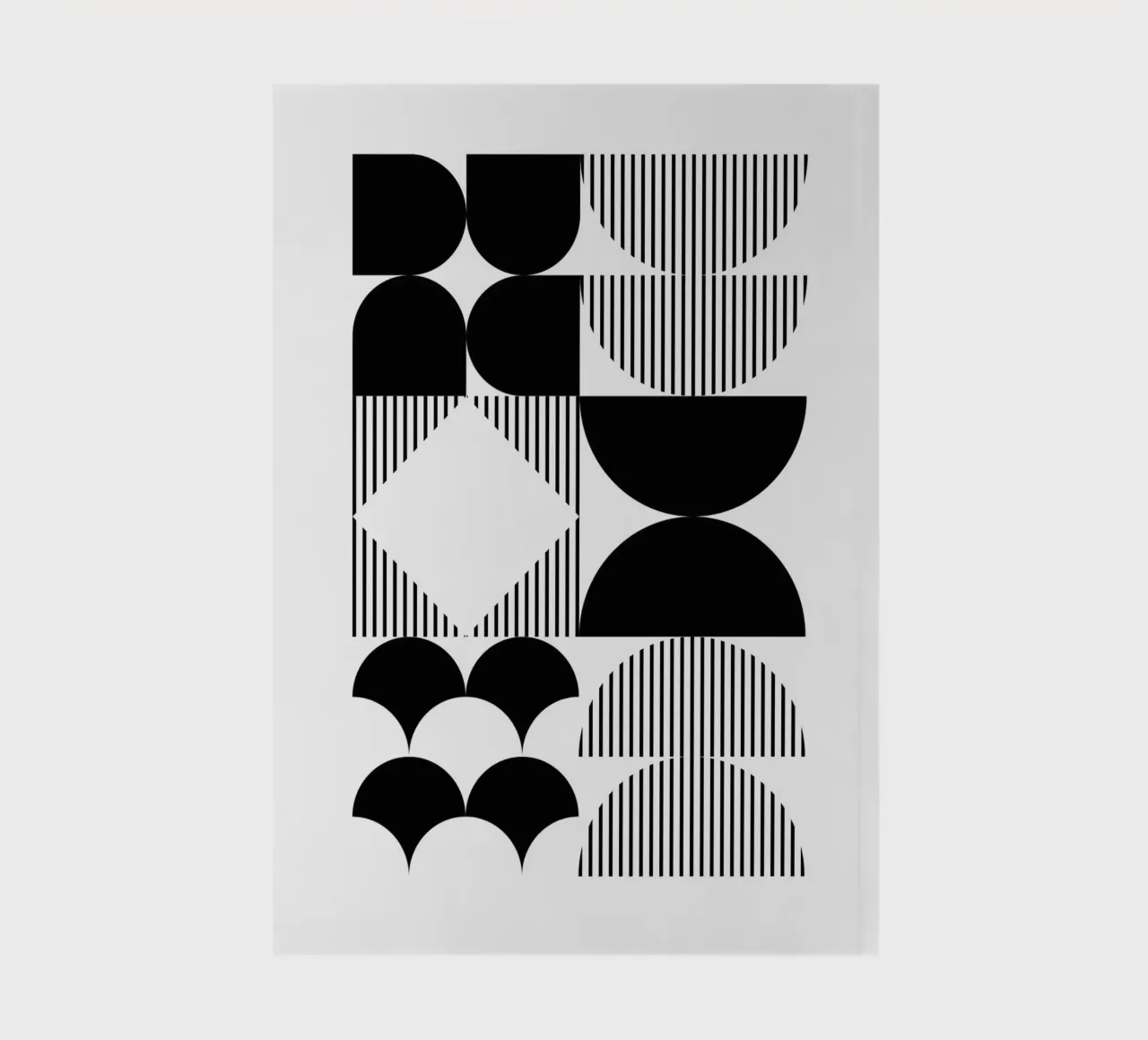 Minimal Geometrico in bianco e nero diario da Studio Vibe