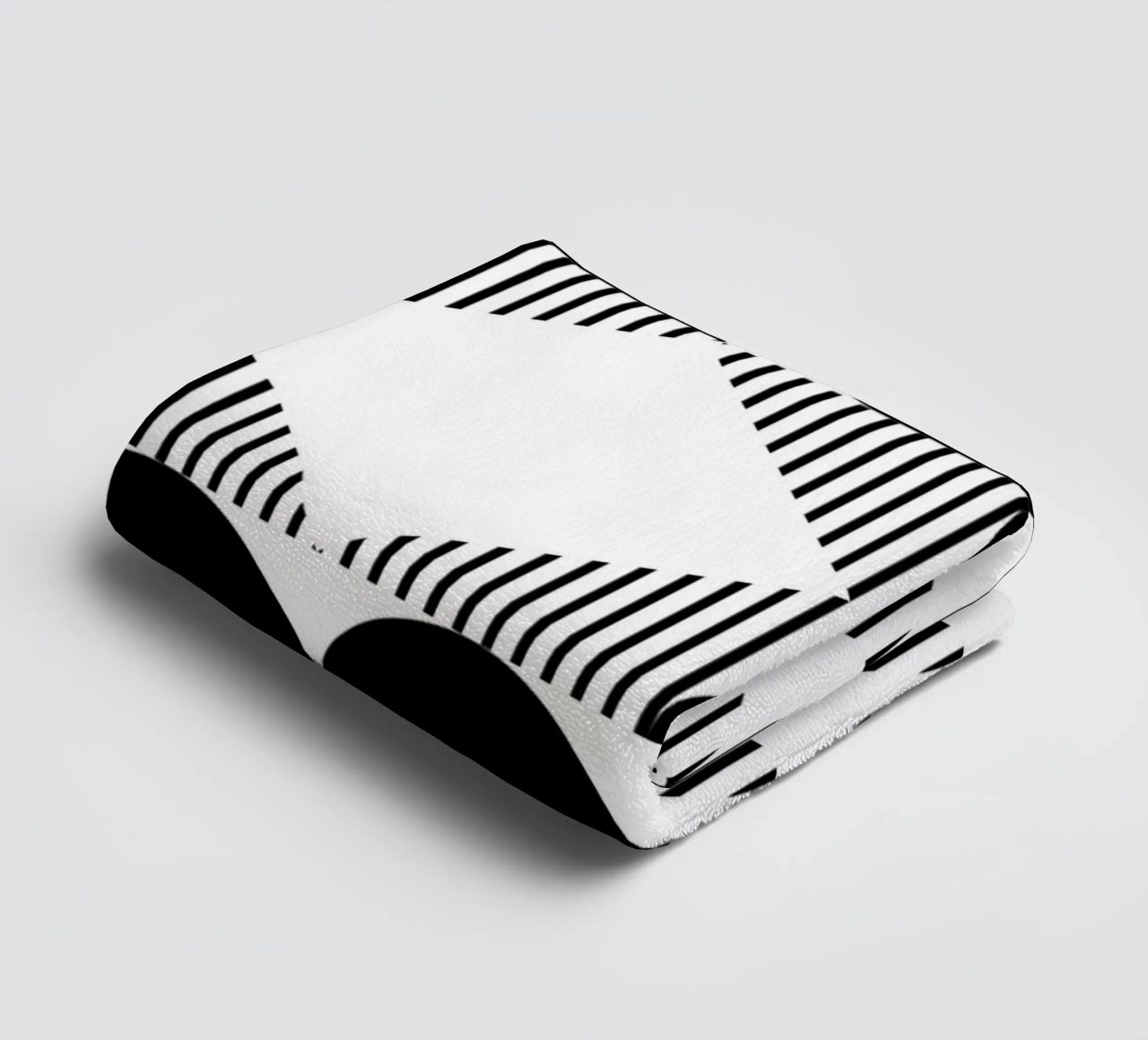 Minimalistisch geometrisch Schwarz & Weiß Handtuch von Studio Vibe