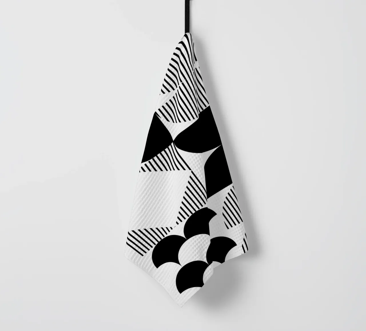 Minimal Geometrico in bianco e nero canovaccio da cucina da Studio Vibe