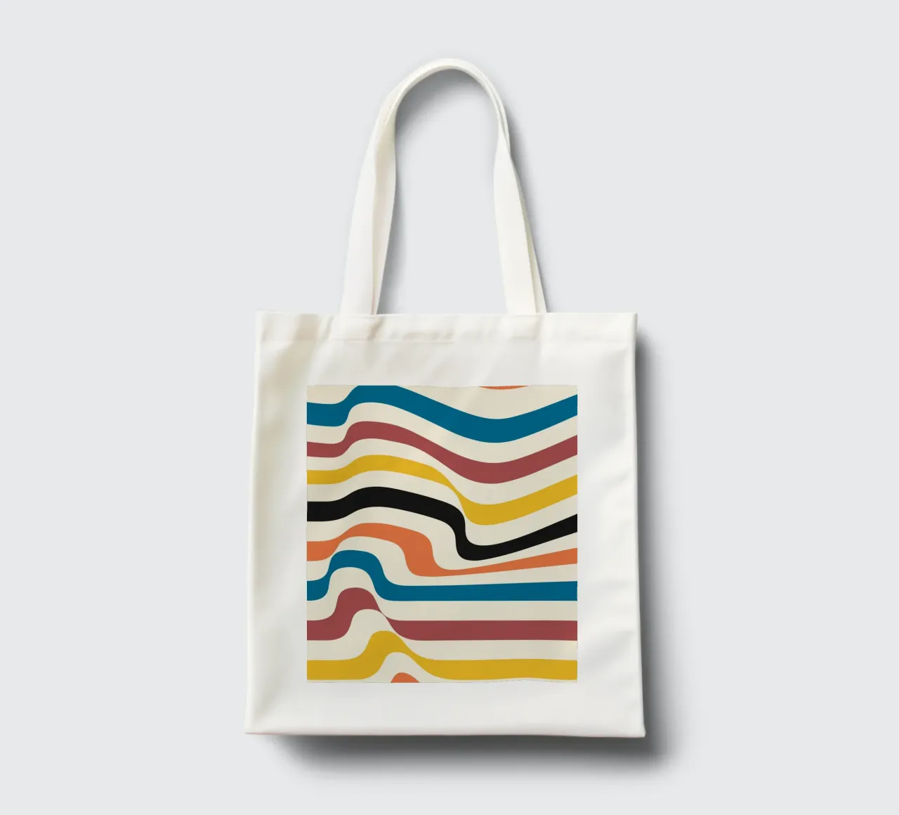 Poster Retro Wellen - Design moderne inspiré du Bauhaus tote bag de Studio Vibe