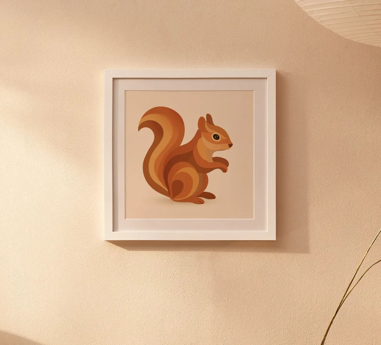 Scoiattolo dai colori caldi - Animale giocoso della foresta poster da namosh