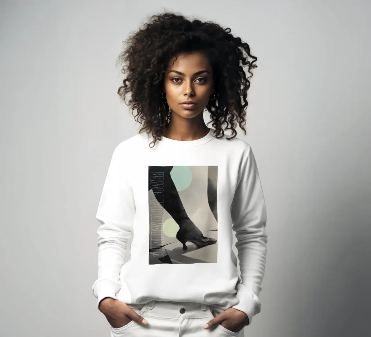Equal Pay Equal Power | Press Play Stampa d'arte collage Remix felpa da Press Play Art Prints