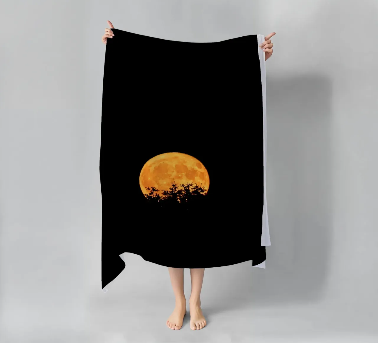 moon night beach towel by Earthly Visions