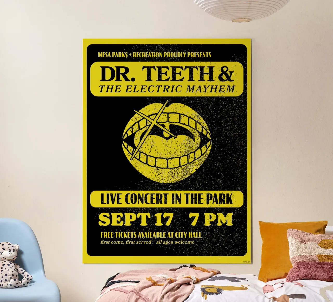 Dr. Teeth & The Electric Mayhem poster con telaio in legno da The Muppets