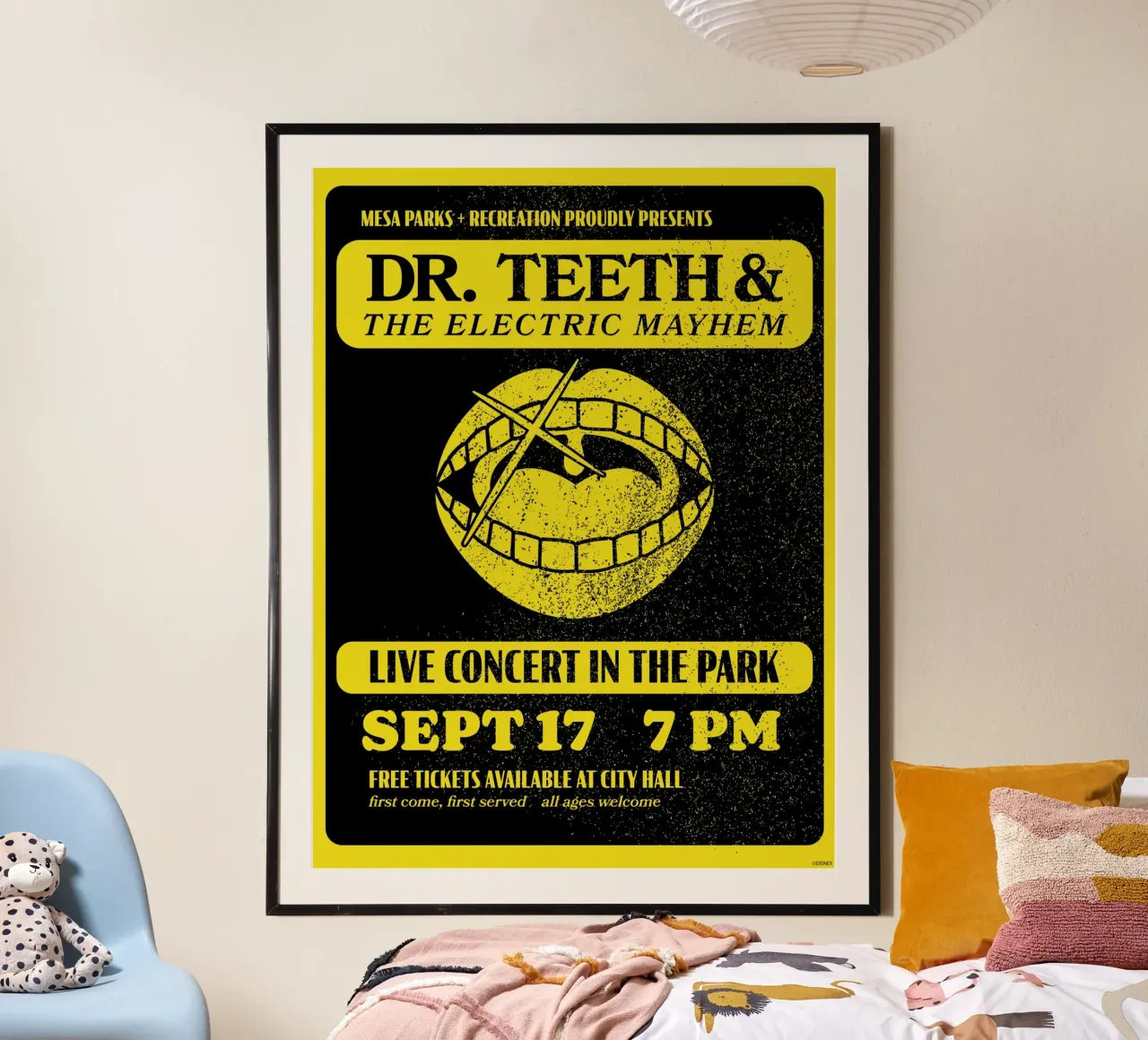 Dr. Teeth & The Electric Mayhem poster con telaio in legno da The Muppets