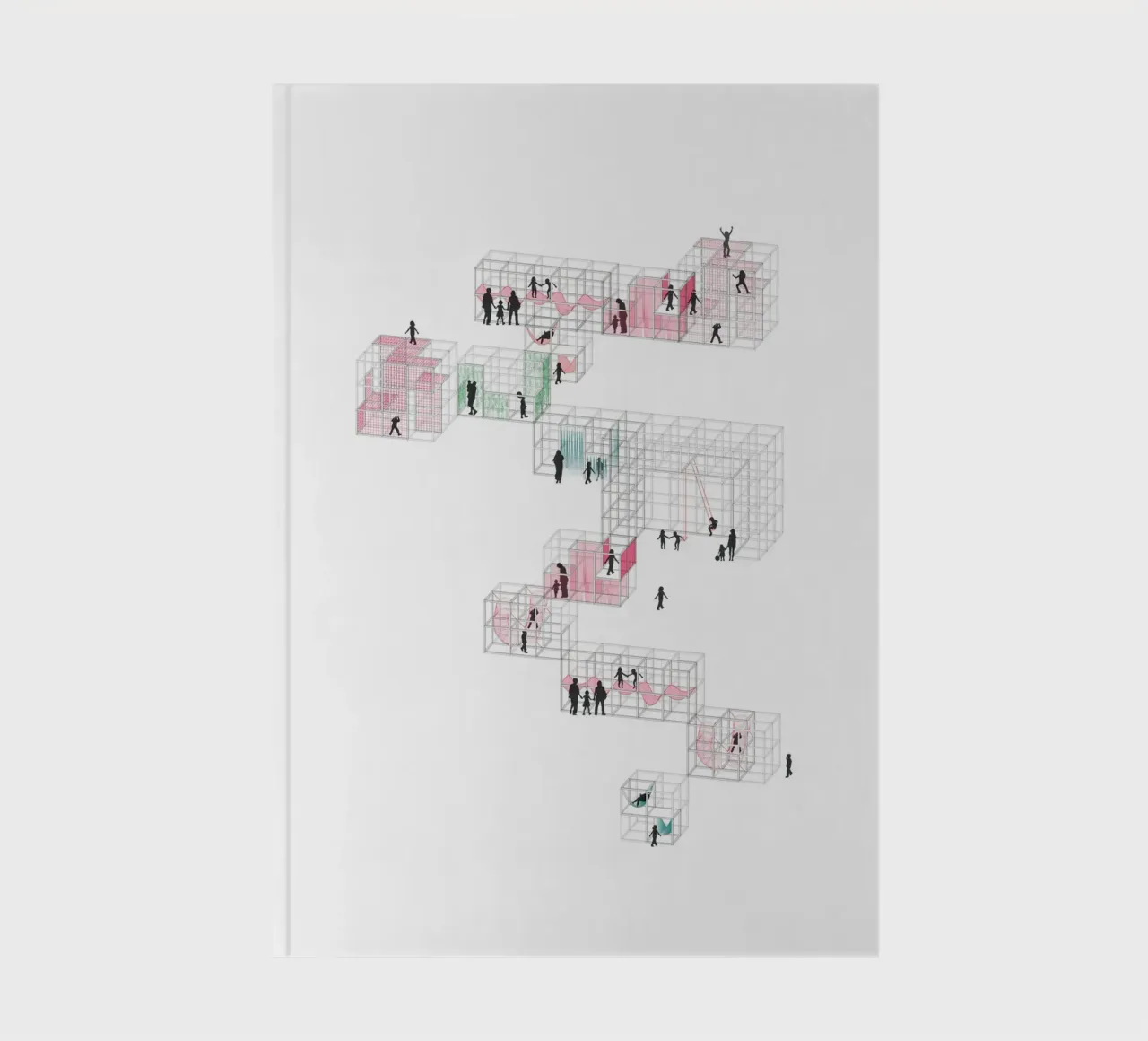 Playground Tetris | Press Play Original Art Print notebook by Press Play Art Prints