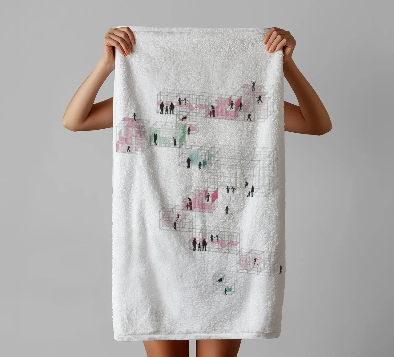 Playground Tetris | Press Play Original Art Print towel by Press Play Art Prints
