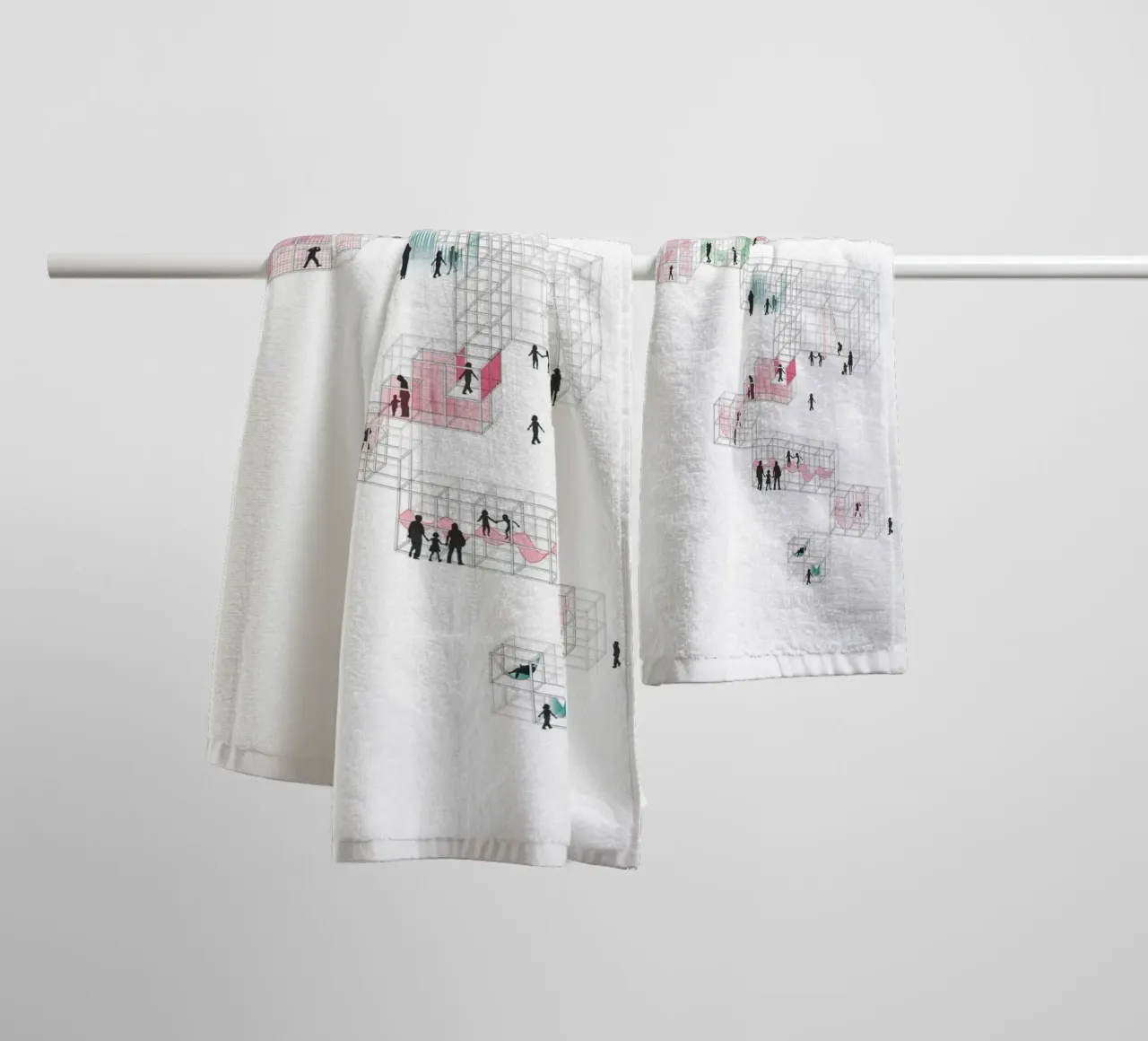 Playground Tetris | Press Play Original Art Print towel by Press Play Art Prints