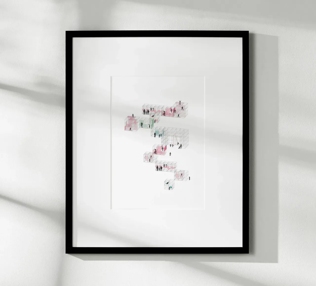 Playground Tetris | Press Play Stampa d'arte originale poster con telaio in alluminio da Press Play Art Prints