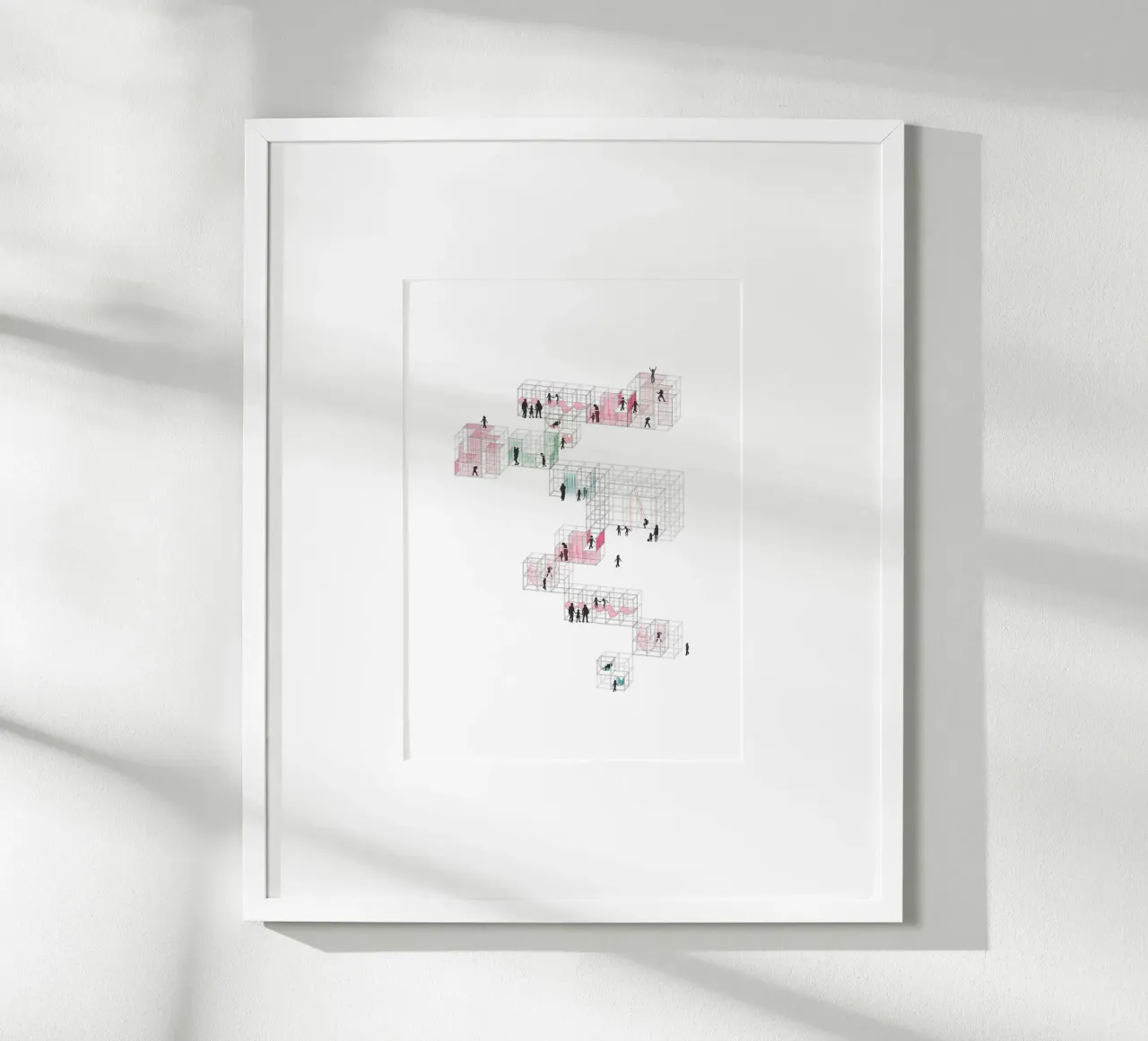 Playground Tetris | Press Play Stampa d'arte originale poster con telaio in alluminio da Press Play Art Prints