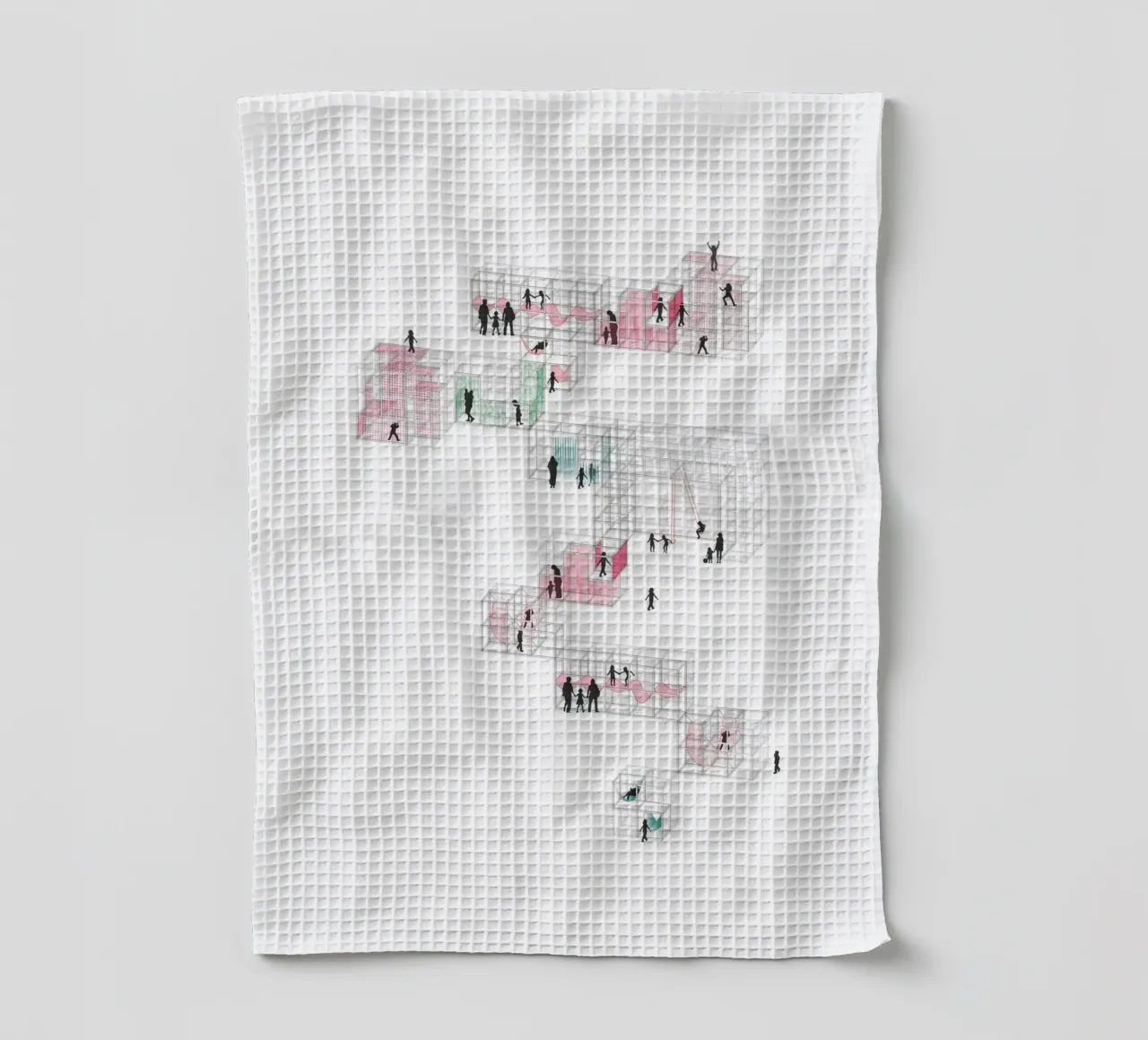 Playground Tetris | Press Play Original Art Print torchon de Press Play Art Prints