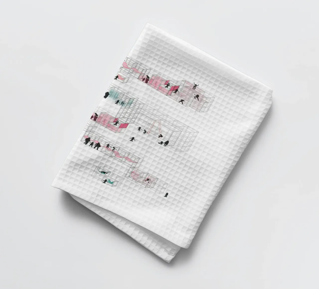 Playground Tetris | Press Play Original Art Print torchon de Press Play Art Prints